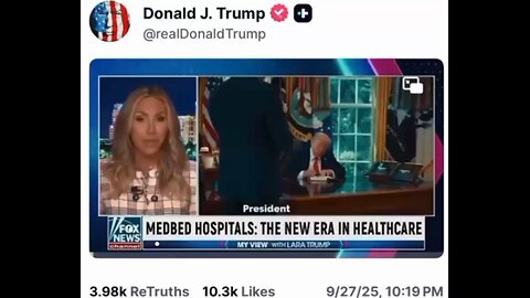 Trump AI posts medbeds on his Truth Social