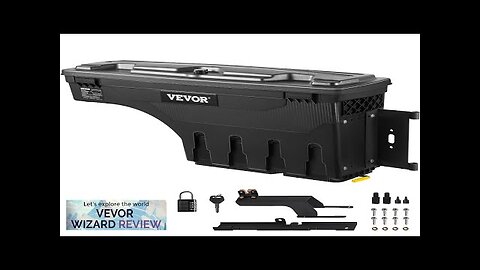 VEVOR Truck Bed Storage Box Lockable Lid Waterproof ABS Wheel Well Tool Review