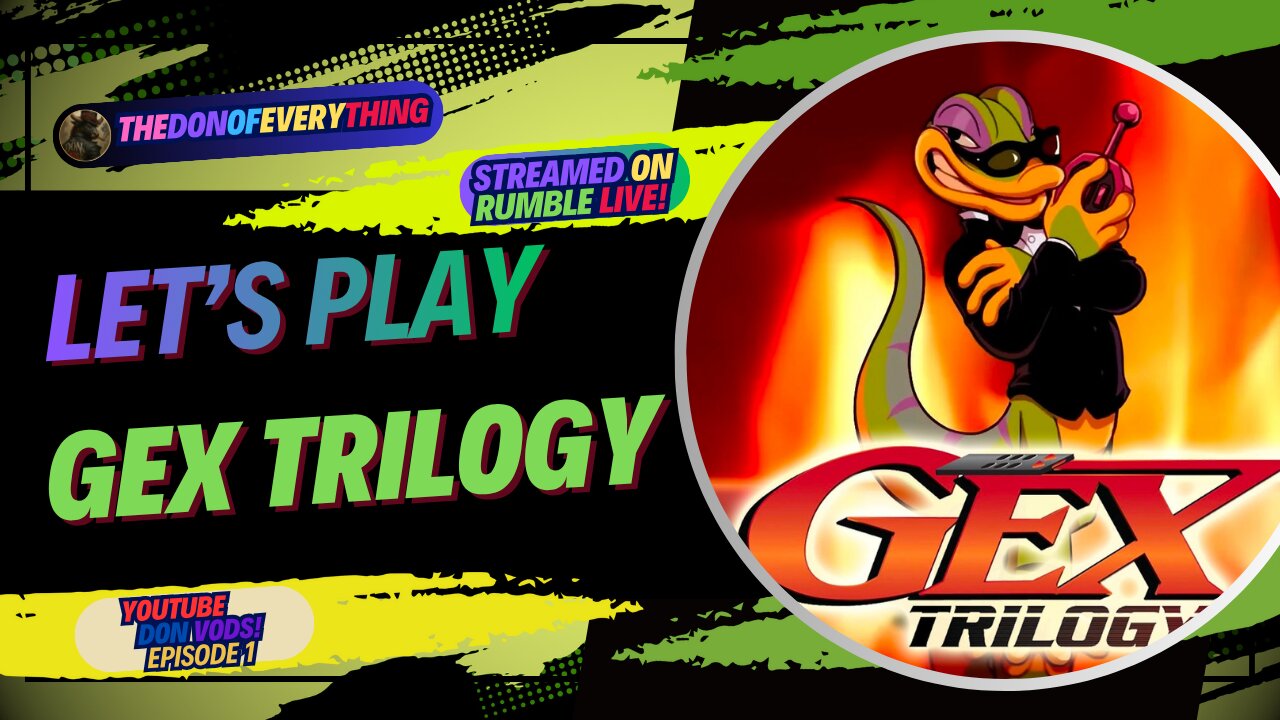 Let's Play Gex Trilogy - Part 1 | LIVE ON RUMBLE (WalkThrough)!