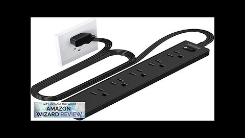 Flat Plug Power Strip 6 Ft Ultra Thin Extension Cord Surge Protector Review