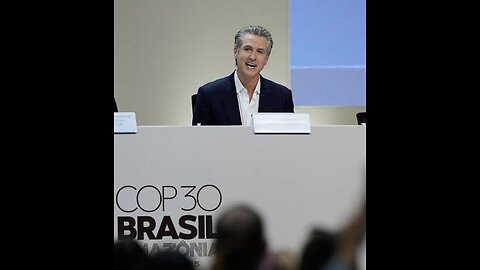 Breaking US governor Gavin Newsom Slams Trump NWO COP 30 climate summit Brazil