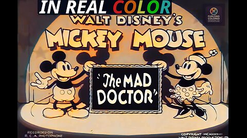 🧪 Mickey Mouse — The Mad Doctor (1933) — In Real Color — Full Cartoon