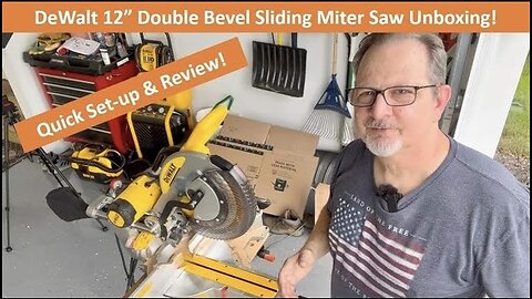 DeWalt 12" Double Bevel Compound Sliding Miter Saw Unboxing, Quick Set up & Review! DWS779 #dewalt