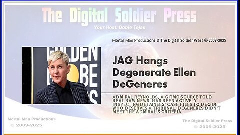 JAG Hangs Degenerate Ellen DeGeneres On February 10, 2025, At GITMO..