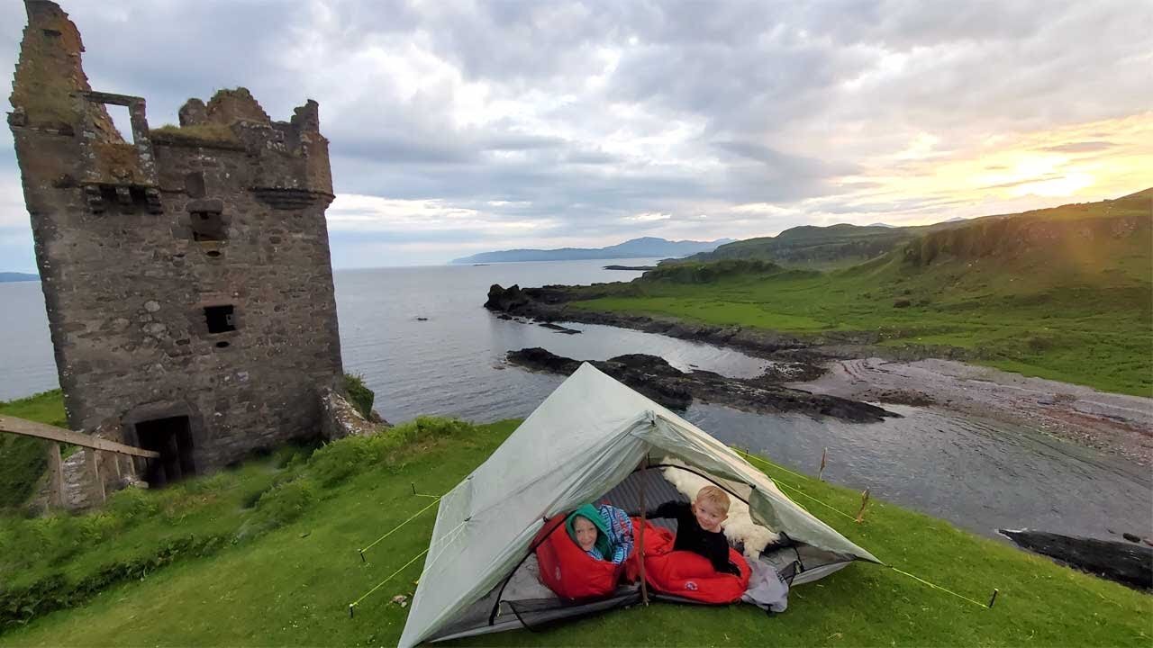 Camping in a 500 yr Old Castle in Scotland (Foraging, Hiking, & Fishing Catch Cook)