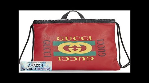 Gucci Pre-Loved Red Grained Leather Logo Drawstring Backpack Large RedGucci drawstring Review