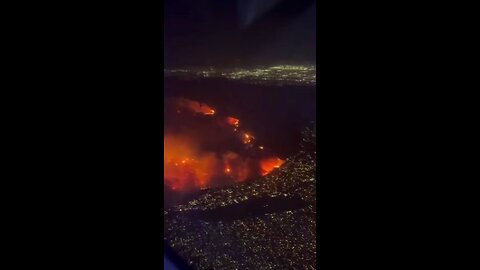Hollywood Hills on Fire
