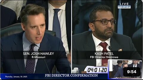 Josh Hawley at Kash Patel FBI confirmation hearing * Jan. 30, 2025