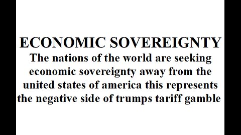 ECONOMIC SOVEREIGNTY