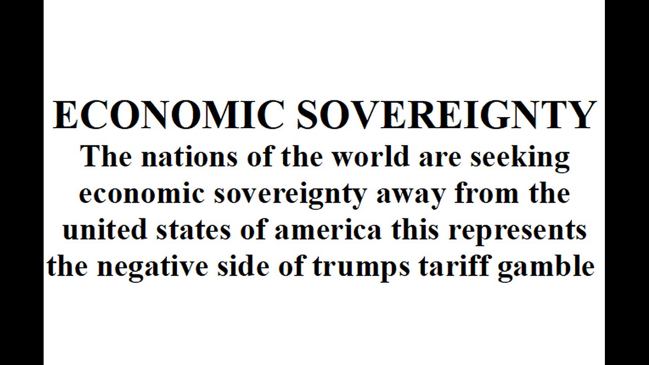 ECONOMIC SOVEREIGNTY