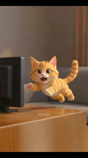 Do your cats do this too? 🐾📺