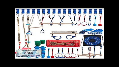 VEVOR Warrior Course 80ft Slackline Obstacle Course obstacle course for kids w/ Review