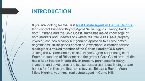 Best Real Estate Agent in Carina Heights