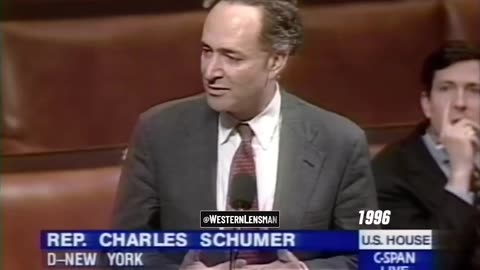 1996. Chuck Schumer rails against illegals