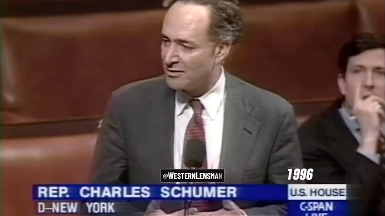 1996. Chuck Schumer rails against illegals
