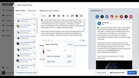 AI-Powered Social Media Management & Scheduling with RecurPost