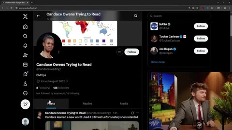 Nick Fuentes Advert to X account For Candace miss pronouncing Words