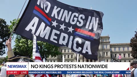 On the scene anticipating the "No Kings" rally ⚡ Christina Thompson