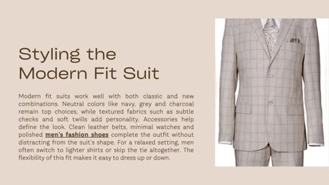 What Mens Modern Fit Suits Mean for Today’s Fashion