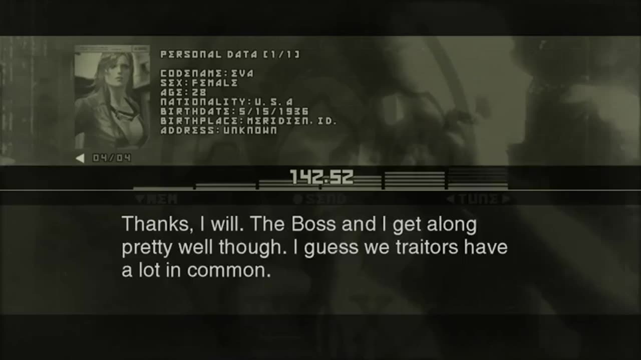 Metal Gear Solid 3 Master Collection XSX - I saw the universe (Eva) - Codec call