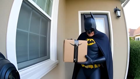 Batman CAUGHT Stealing Packages on Ring Camera