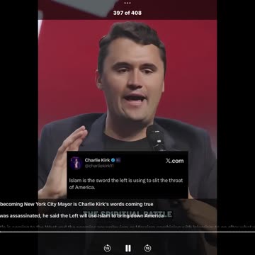 Charlie Kirk said the Left will use Islam to bring down America!