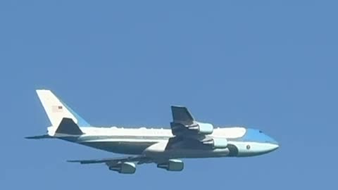 Air Force One in the skies of Israel.
