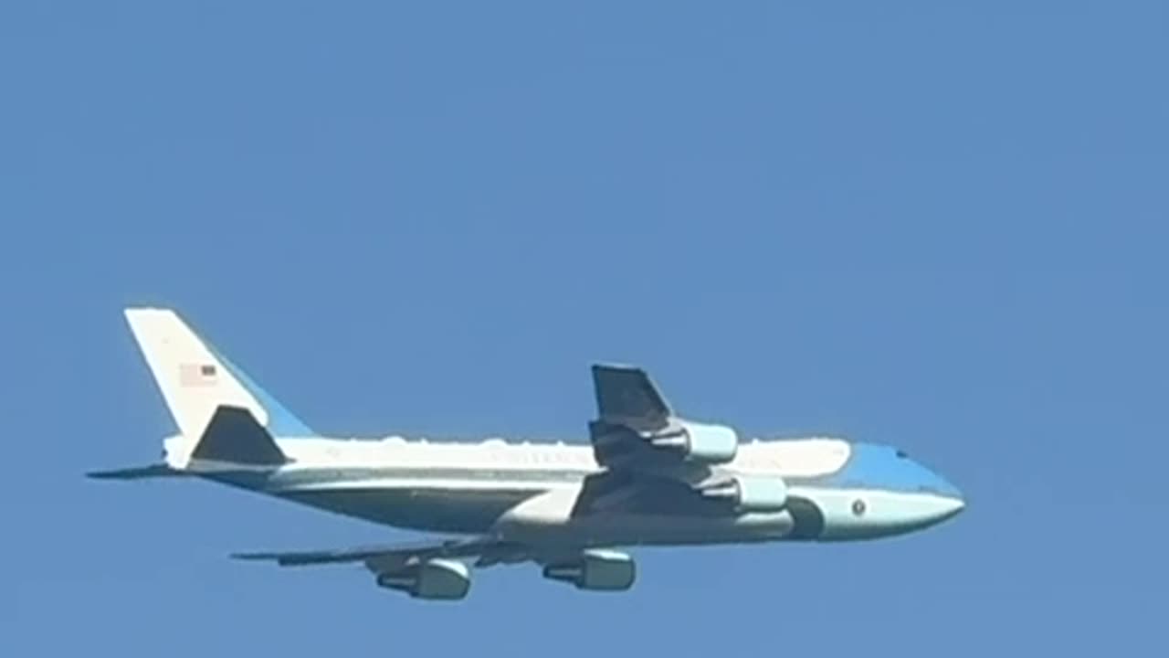 Air Force One in the skies of Israel.