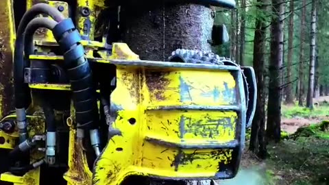 John Deere Felling a Tree with the Waratah H415