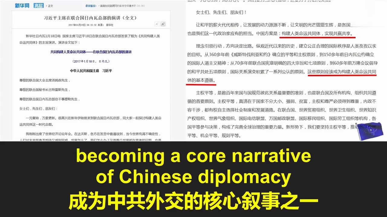 CCP once again promoted the “Community of Shared Future for Mankind”