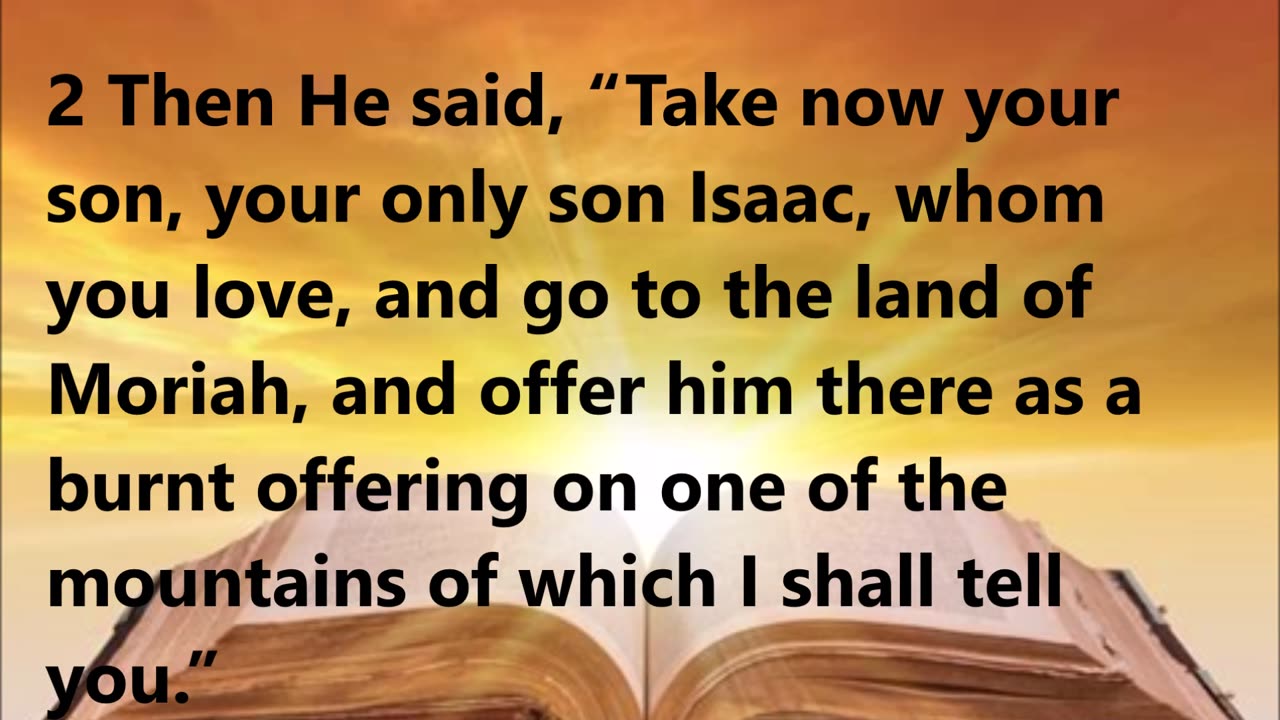 God tests the faith of Abraham.