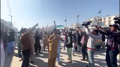 Supporters of Pakistan's Imran Khan hold protest in Karachi