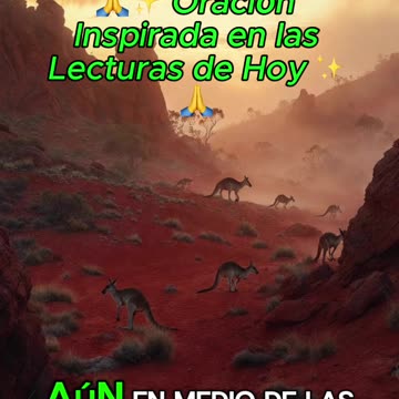 🙏✨ Oración Inspirada en las Lecturas de Hoy ✨🙏