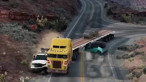 Realistic Highway Car Crashes