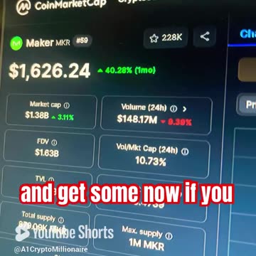 maker mkr crypto news today price prediction #fyp