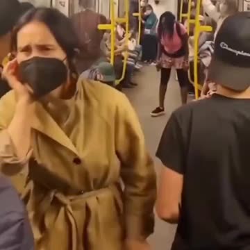 Black woman goes crazy on train, Germany