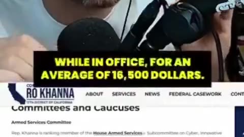 Democrat Ro Khanna is averaging 17 stock trades per day at $16,500 per trade 2000 days straight