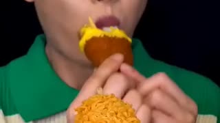 Trending: @Bonggil cheese tteokbokki with crispy corn dog, cheese ball mukbang