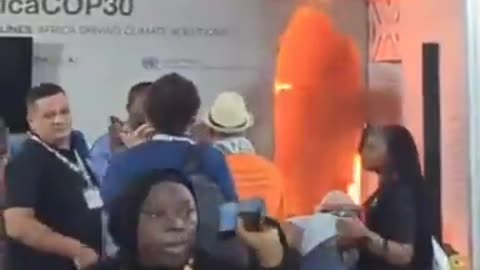 fire broken out at the COP30 Climate Change Conference in Belém, Brazil (20.11.2025)