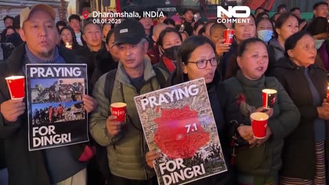 NO COMMENT: Los tibetanos exiliados rinden homenaje a las víctimas del terremoto