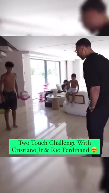 Cristiano Jr. with uncle Rio Ferdinand