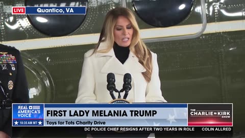 FLOTUS AT TOYS FOR TOTS ON QUANTICO BASE