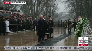 Pres. Donald J. Trump and VP JD Vance Visit the Tomb of the Unknown Soldier for a Moment of Silence