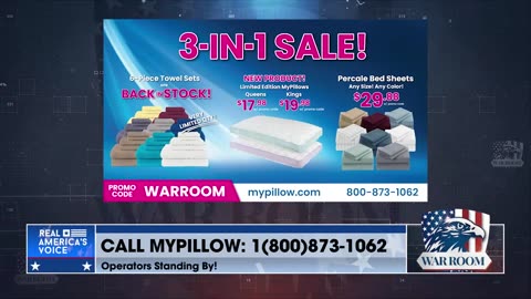 Visit MyPillow.com/warroom And Order Your WarRoom Posse Exclusive Deals Today!