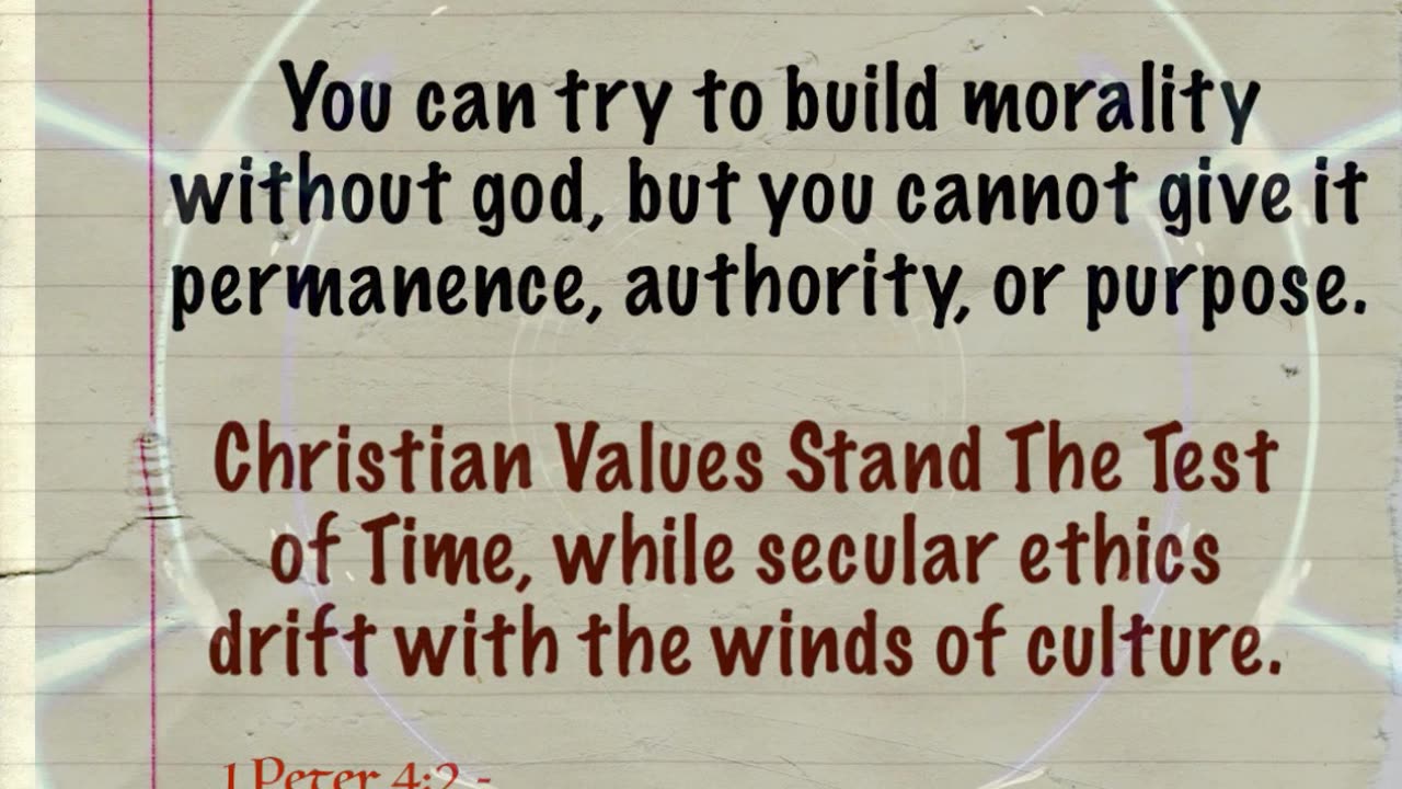 Christian Values 1 Peter4:2