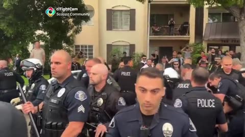 Fight outside Glendale CA School Board meeting voting on whether to recognize Pride Month
