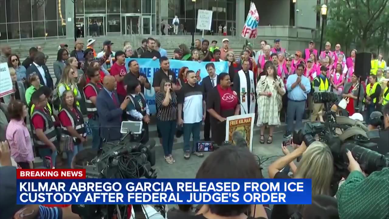 Kilmar Abrego Garcia has been released from ICE custody after a federal judge ordered it.