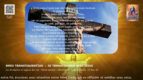 Les dix lépreux et sagesse des rois - Réveil matinal - réflexions de Curdy & Jeanne - 12 Nov. 25
