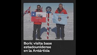 Visita del presidente chileno a la base antártica estadounidense