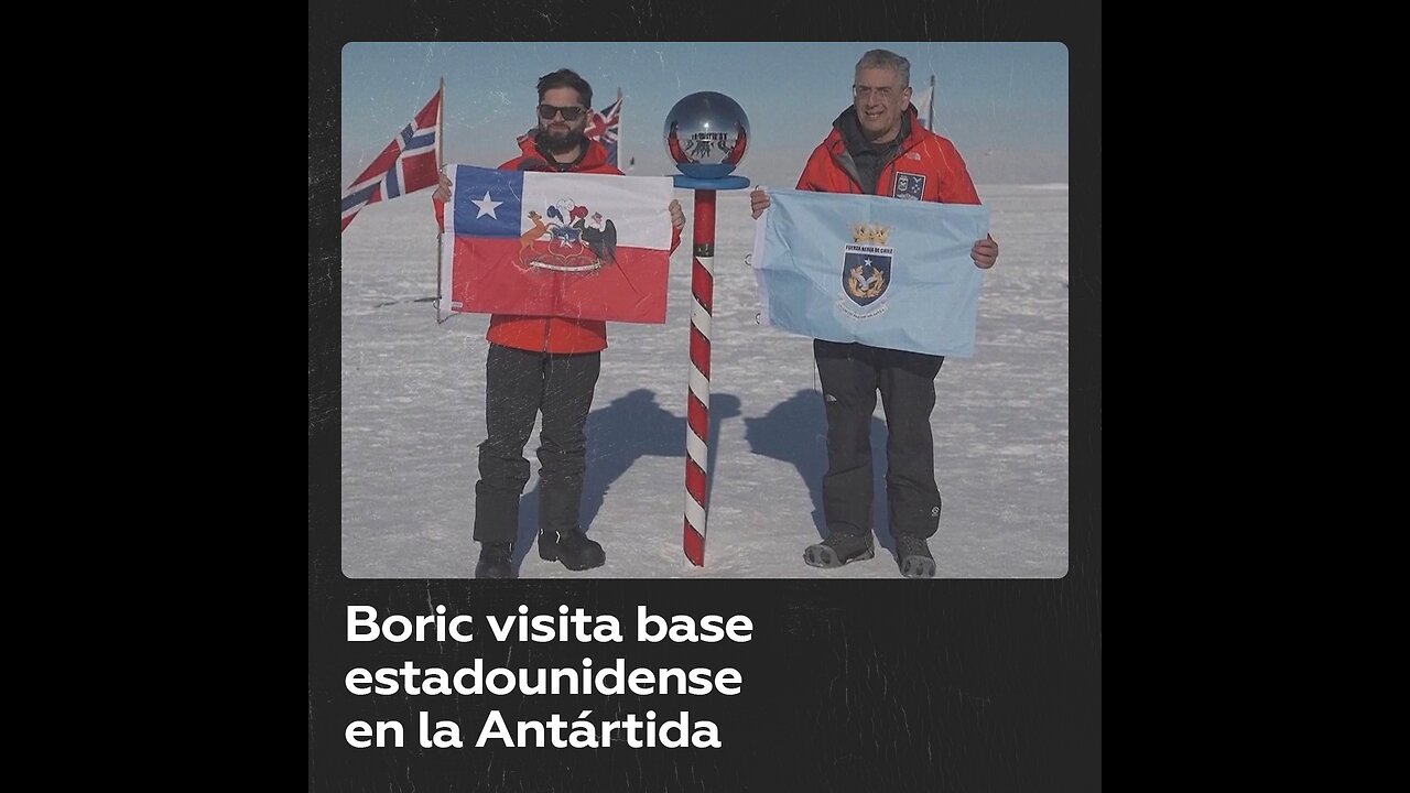 Visita del presidente chileno a la base antártica estadounidense